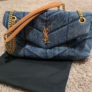 Medium LouLou Quilted Denim Crossbody Bag